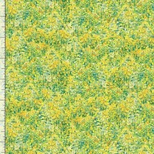 Timeless Treasures Impression CD4197 Yellow Brush Floral Texture Cotton