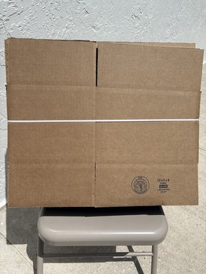 U-Line S-4853 Corrugated Cardboard Shipping Box, 12x9x8 in.  25ct bundle 