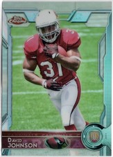 2015 Topps Chrome Refractor David Johnson Rookie Parallel Card RC #177 Cardinals. rookie card picture