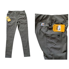 NWT Carhartt Force Fitted Lightweight Utility Legging S 4-6 Dark Green BN3609-W