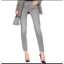 7 for All Mankind B Aire Skinny High Waisted Stretch Jeans Gray 27