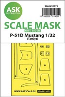 Art Scale Kit 200-M32071 - 1:32 P-51D Mustang One-Sided Fit Mask For Tamiya - Ne