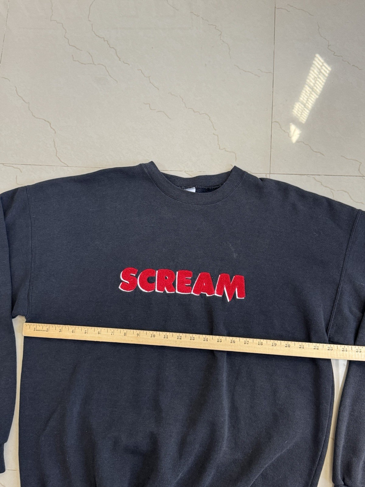 Vtg Scream Movie Promo Sweatshirt Pullover Black XL 90s Horror image 10