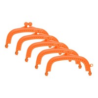 5 StüCk Kunststoff-GeldböRsenrahmen, 8,5Cm Bogen-Kussverschlussrahmen (Orange)