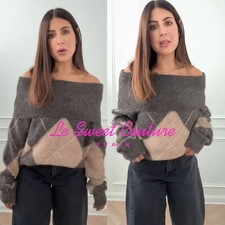 ZARA WOMAN NWT FW25 DIAMOND PATTERN STRAPLESS KNIT JUMPER GREY 5755/138/814