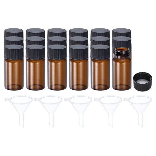 20 ml Reagenzglas, 18er Pack runde Glasflaschen mit 5 Trichter-Schraubverschluss - Bild 1 von 5