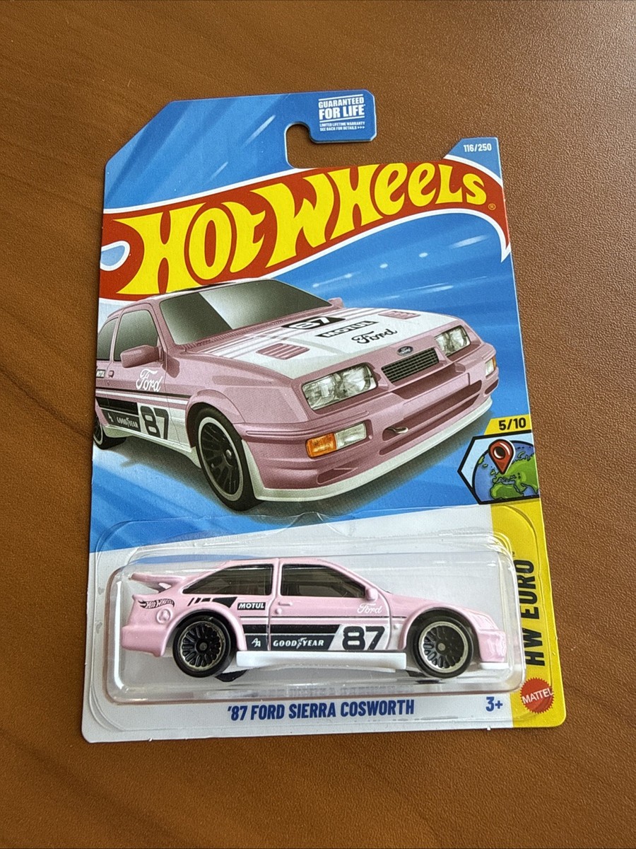 Hot Wheels PINK '87 Ford Sierra Cosworth Coupe MOTUL #87 Good Year