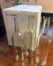 Case of 12 New Wine Bottles - 750 ml - Clear Glass 4 Cases Available 