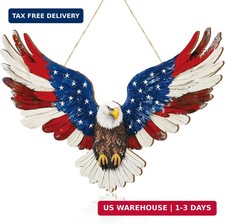 1 Pcs 4th of July Patriotic Eagle Wreath Hanging Door Sign 250th Anniversary Mem