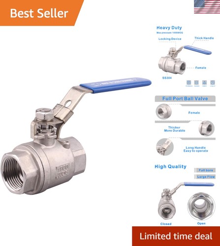 Heavy Duty 1" NPT Stainless Steel 304 Ball Valve with Locking Device for Safety