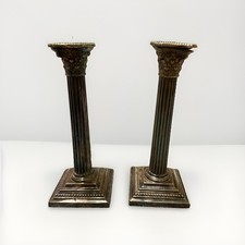 Gorham 0135 Electroplate Candlesticks (2) Vintage 1910 9inch