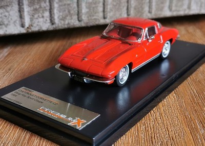PremiumX, Chevrolet Corvette C2 1964, Rot, 1:43, Limitiert OVP neuw. Vitrinenm.