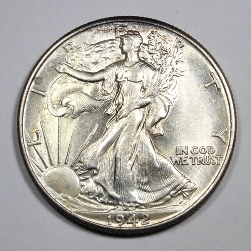1942 P WALKING LIBERTY HALF DOLLAR - CHOICE Uncirulated BU