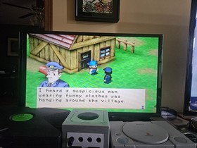 Sony PlayStation 1 PS1 SCPH-5501 Bundle 2Controllers Harvest Moon Memory Card