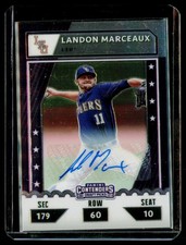 2021 Panini Elite #CTO-LM Landon Marceaux College Ticket Optic Auto #/99