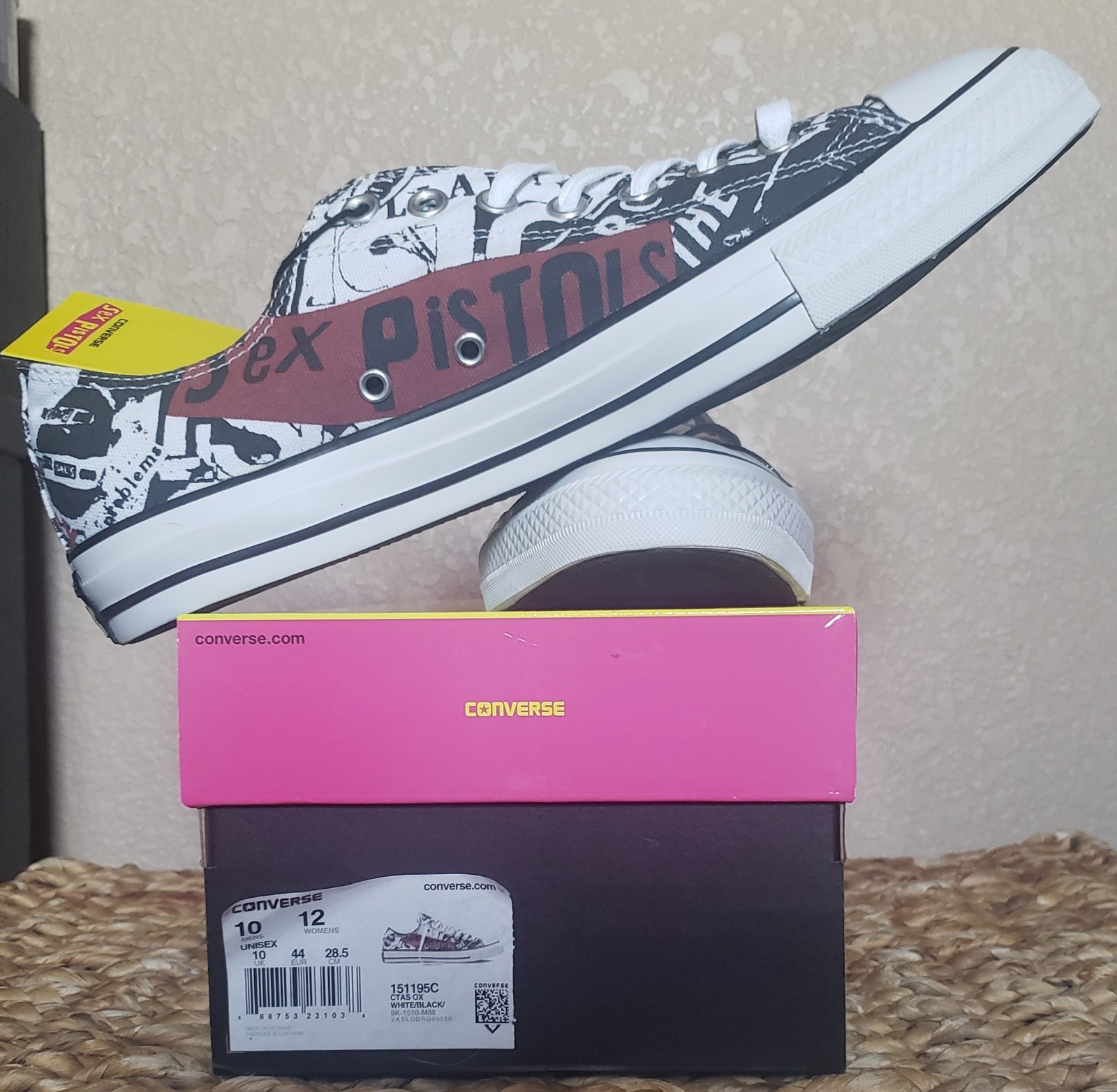 CONVERSE x SEX PISTOLS Canvas Lo Retro Size US mens 10 NEW