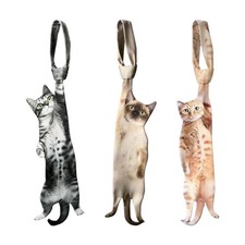 Cat Design Tie Feline Print Necktie Novelty Tie for Halloween Christmas