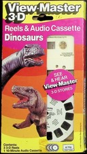 Dinosaurs 3d View-Master 3 Reels Audio Cassette - See Hear 3d Stories