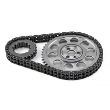 Chevy BBC 454 Double Roller 9 Keyway Billet Steel Timing Chain Kit (Brs/Brg)