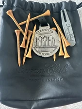 Ocean Club Paradise Island Bahamas Golf Valuable Bag, Bag Tag Divot And Tees