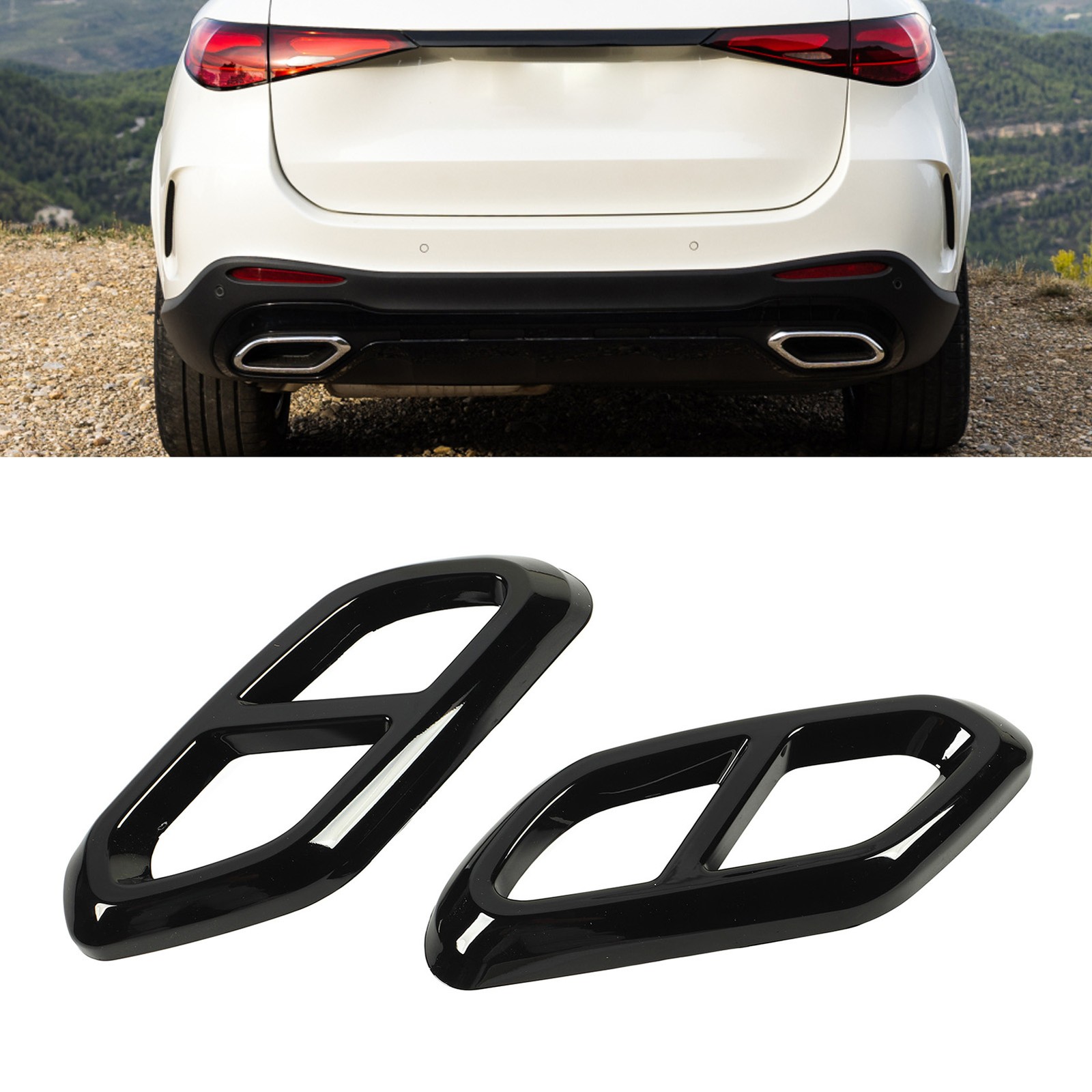 1Pair Exhaust Pipe Muffler Cover Set Stylish Protection For GLC‑Class X254