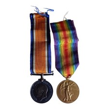 WW1 Pair of Medals - W S Henderson Royal Navy From Malden, Surrey
