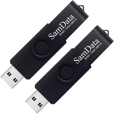32GB USB Flash Drives 2 Pack Thumb Memory 32GB, Black 32GB 2