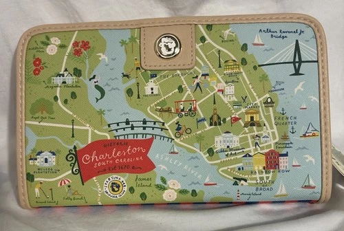 NWT Spartina 449 Daufuskie Island Charleston South Carolina Snap Wallet New