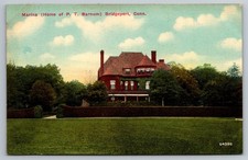 Marina. Home of P.T. Barnum. Bridgeport Connecticut Postcard