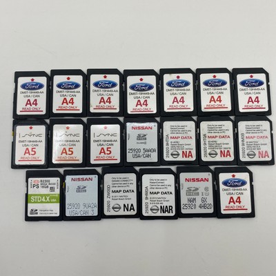 Lot of 20 SD Card Gps Navigation Map Cards - Locksmith Lot - As Is - Mix Brand