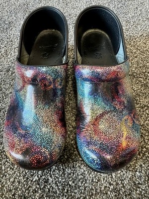 Dansko Professional Clogs Multi Mosaic Patent Leather Size EU 40 US 9.5