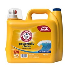 ARM & HAMMER Liquid Laundry Detergent, Clean Burst Fresh, 174 fl oz, 174 Loads 0.12 per gallon