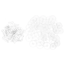  50 Pcs Removable Hanging Hooks Transparent Self-adhesive Ceiling