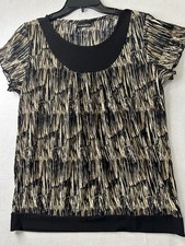 Brittany Black Short Sleeve Shirt Black Medium Women’s Vintage Made in USA