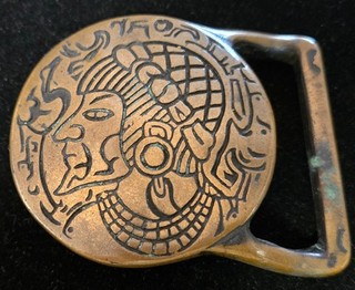 Vintage Tech Ether Guild Pharaoh / Aztec Warrior Belt Buckle