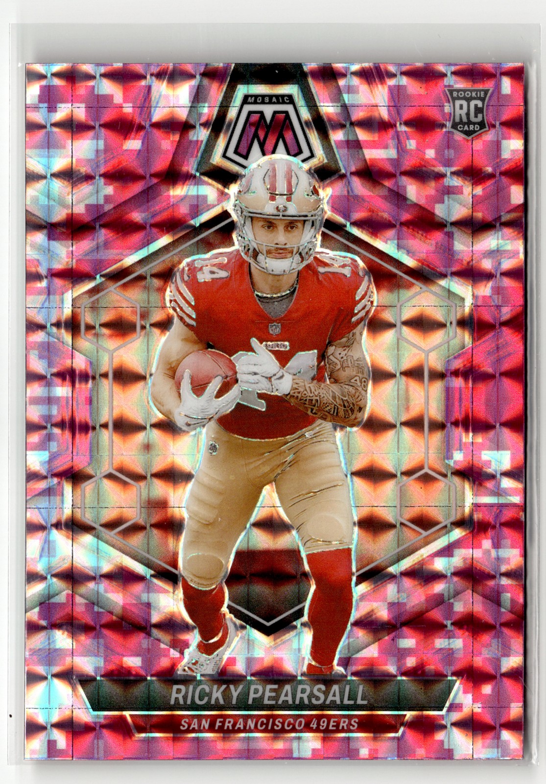 2024 Panini Mosaic #331 Ricky Pearsall Mosaic Camo Pink