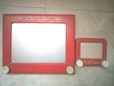 Vintage Original Ohio Art Etch A Sketch Lot Of 2 1 Large And 1 Pocket Sized