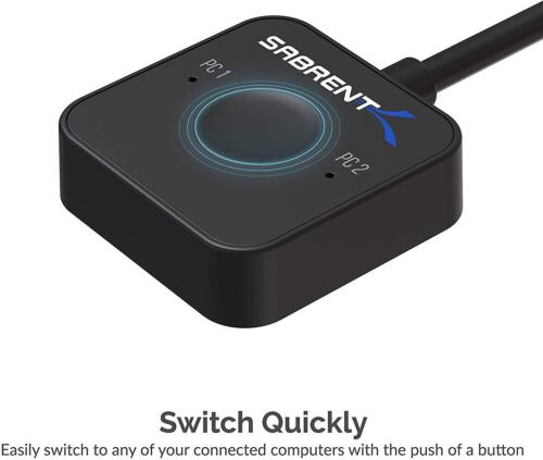 Sabrent 2-Port Type-C KVM Switch with 60 Watt Power Delivery Option (USB-KCPD) - Picture 3 of 7