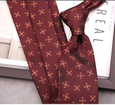New Classic Polka Dot Red JACQUARD WOVEN 100 Silk Men's Necktie Tie