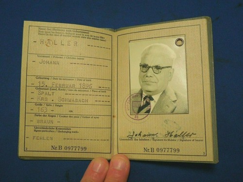Folleto de tarjeta de identidad vintage de la República Federal de Alemania con francés e inglés - Imagen 3 de 10