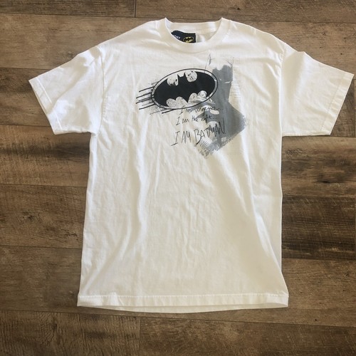Batman Vintage Shirt Large White I Am 