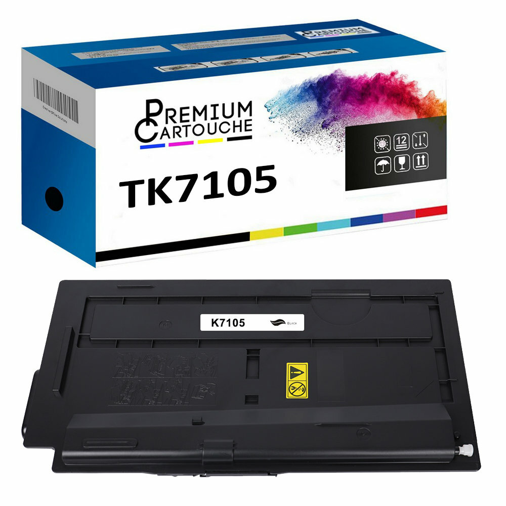 Toner TK7105 noir compatible Kyocera pour éviter les impressions pâles