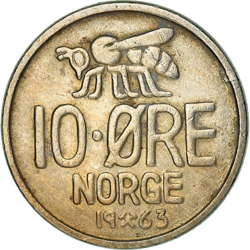 Norway 10 Øre - Olav V large letters Coin KM411 1959 - 1973 | eBay