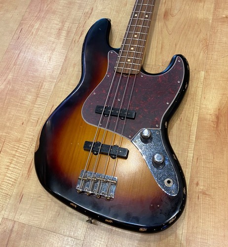 road worn bass guitar