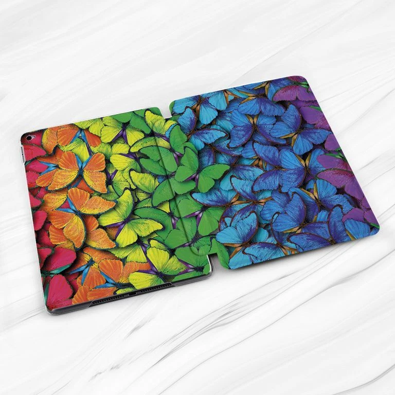 Funda Mariposas Color Arco Iris Para iPad 10.2 Air 3 4 5 Pro 9.7 11 12.9 Mini Foto 2 de 4