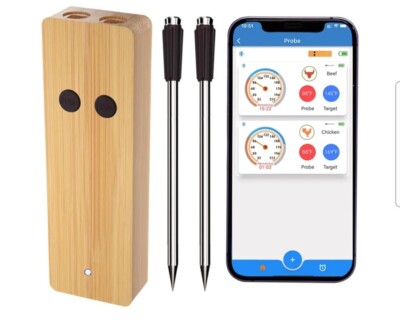 Smart Wireless Meat Thermometer 500FT Range Bluetooth Meat Thermometer Digital