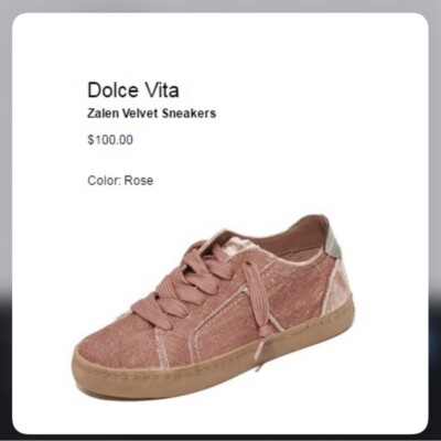 Dolce Vita Zalen Pink Velvet Slip On Sneakers- Size