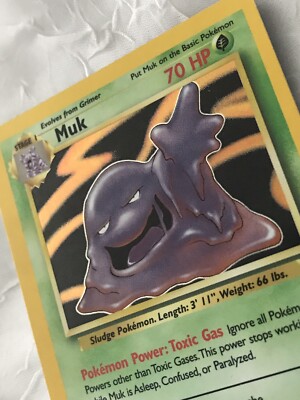 Pokemon Muk Card 70 HP Stage 1 Foil Holo 13/62 LV. 34 #89 | eBay
