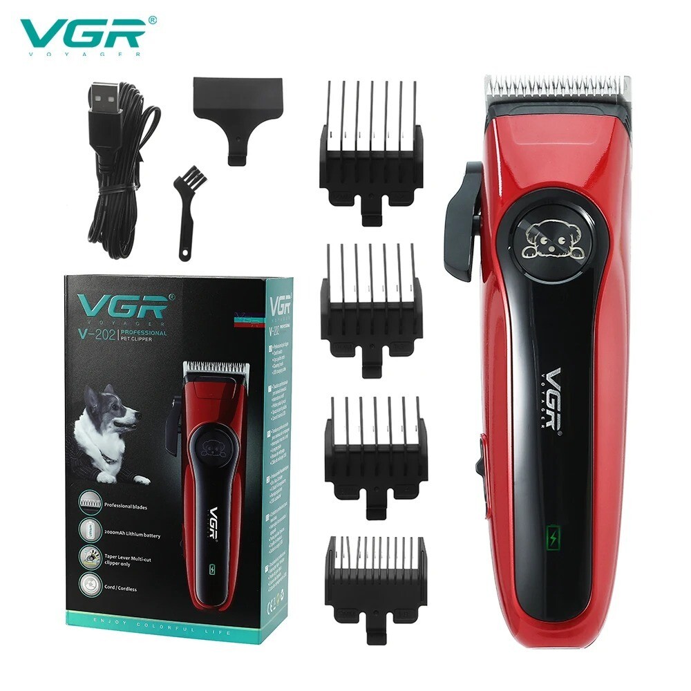 VGR Professional Dog Clippers Cordless Pet Trimmer Grooming Kit