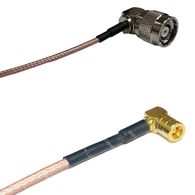 RG316 RP-TNC Male Angle to SMB FEMALE ANGLE RF Cable Rapid-SHIP LOT